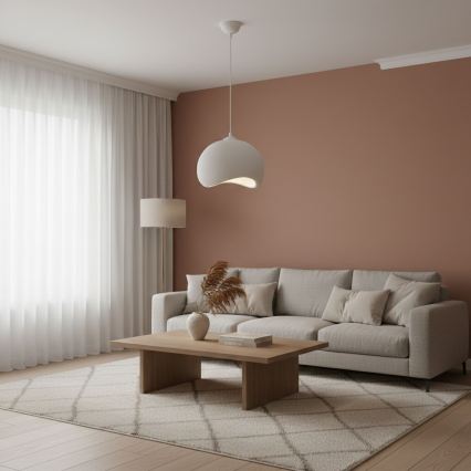 Brilagi - Pakaramais gaismeklis ar vadu WABI SABI 1xE27/40W/230V, diametrs 34 cm, balts