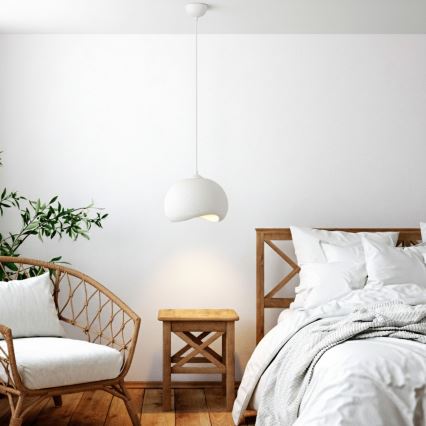 Brilagi - Pakaramais gaismeklis ar vadu WABI SABI 1xE27/40W/230V, diametrs 34 cm, balts