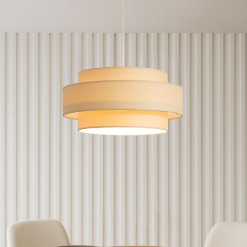 Brilagi - Pakaramais gaismeklis RESNA 1xE27/60W/230V Ø 40 cm, bēšs