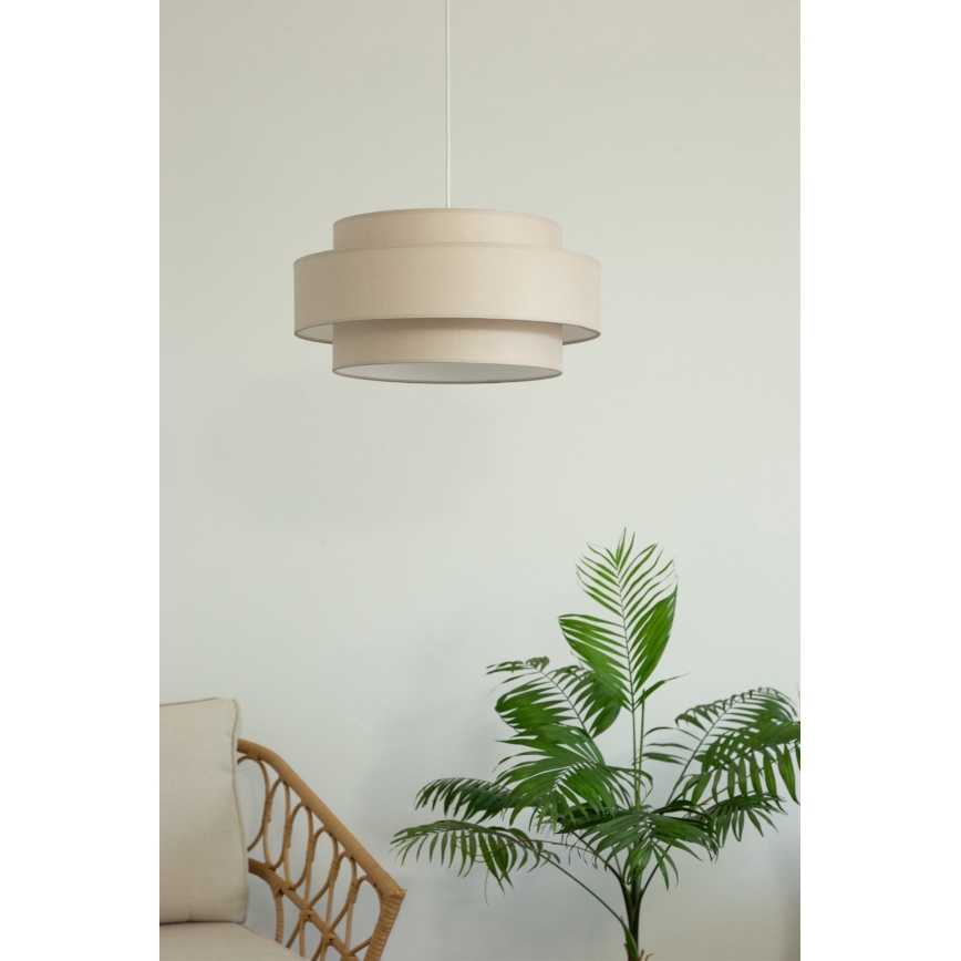 Brilagi - Pakaramais gaismeklis RESNA 1xE27/60W/230V Ø 40 cm, bēšs