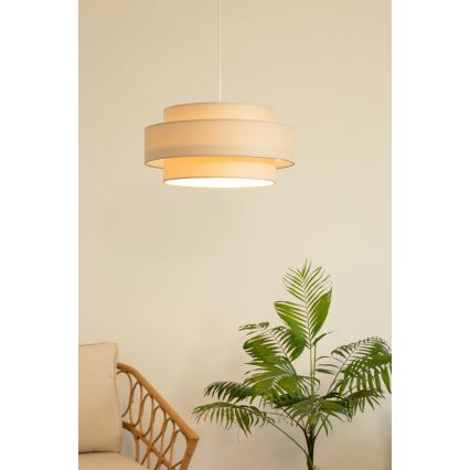 Brilagi - Pakaramais gaismeklis RESNA 1xE27/60W/230V Ø 40 cm, bēšs