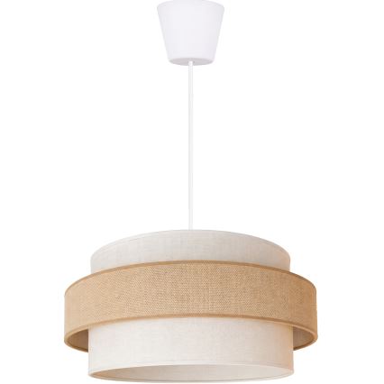 Brilagi - Pakaramais gaismeklis SPACE uz kabeļa 1xE27/60W/230V, diam. 40 cm, bēšs/krēms
