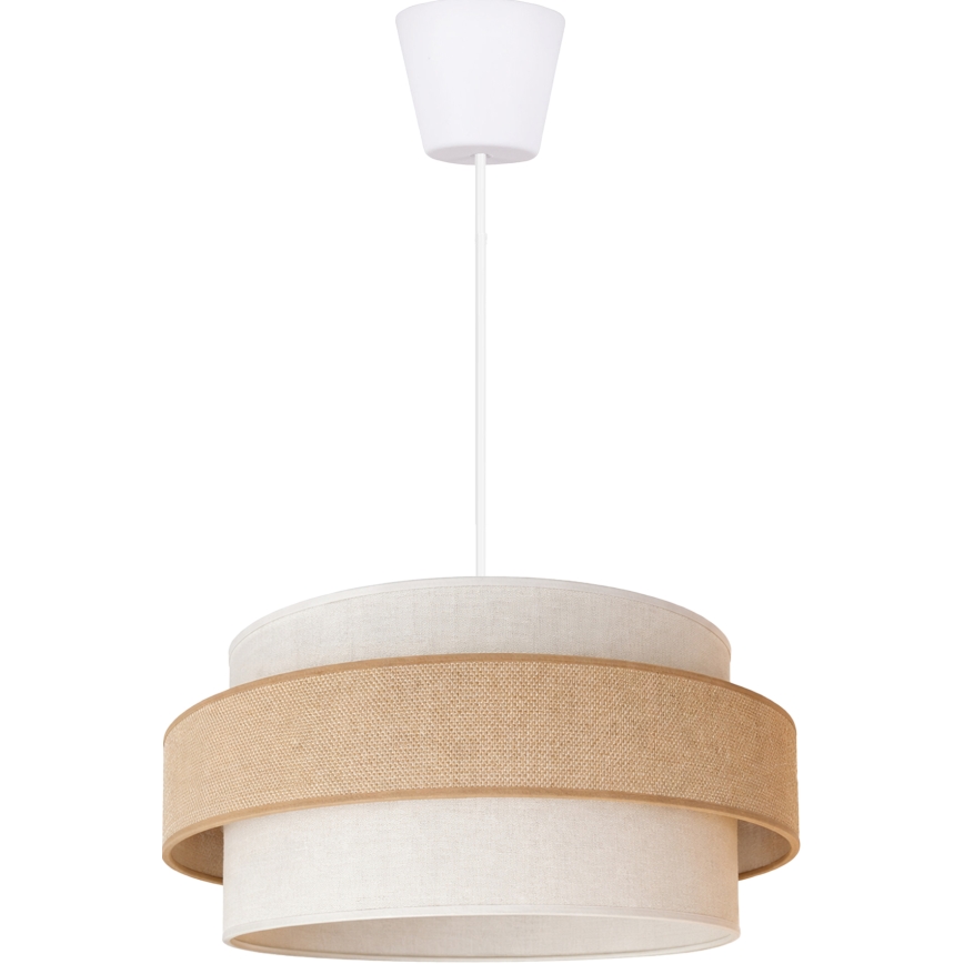 Brilagi - Pakaramais gaismeklis SPACE uz kabeļa 1xE27/60W/230V, diam. 40 cm, bēšs/krēms