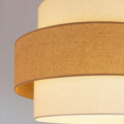 Brilagi - Pakaramais gaismeklis SPACE uz kabeļa 1xE27/60W/230V, diam. 40 cm, bēšs/krēms