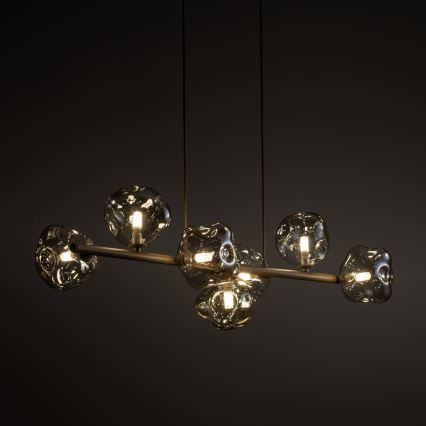 Brilagi - Pakaramais gaismeklis uz troses VULCANO 7xG9/8W/230V bēšs/dūmainais bēšs