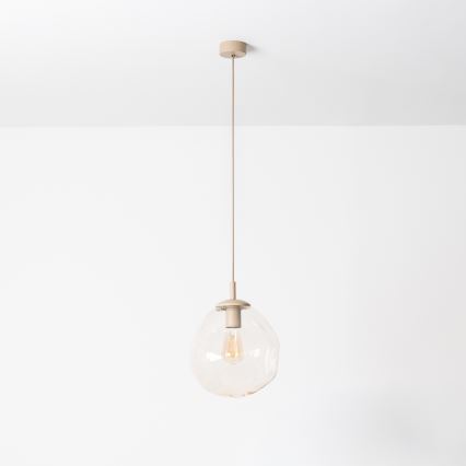 BRILAGI - Pakaramais gaismeklis uz vada VULCANO 1xE27/15W/230V Ø 25 cm bēšs/dūmakaini bēšs