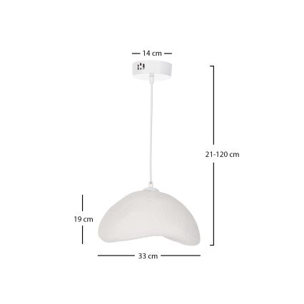 Brilagi - Pakaramais gaismeklis uz vada WABI SABI 1xE27/40W/230V Ø 33 cm balts