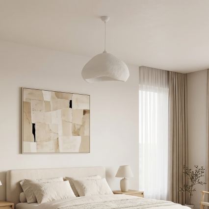 Brilagi - Pakaramais gaismeklis WABI SABI ar kabeli 1xE27/40W/230V Ø 50 cm balts