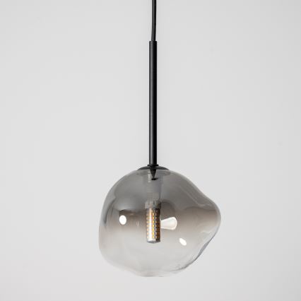 BRILAGI - Pakaramais lukturis ar vadu VULCANO 1xG9/8W/230V Ø 15 cm melns/dūmakaini melns