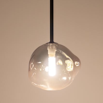 BRILAGI - Pakaramais lukturis ar vadu VULCANO 1xG9/8W/230V Ø 15 cm melns/dūmakaini melns