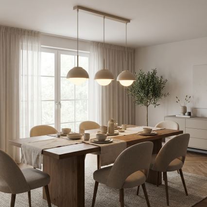 Brilagi - pakaramais lustrs uz troses COSMO 3xE27/60W/230V bēšs/zelta