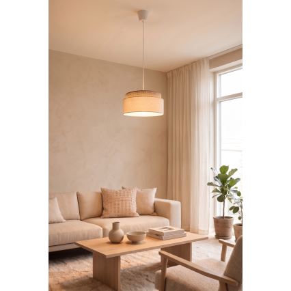 Brilagi - Pakaramais lustrs uz vada PADOVA 1xE27/60W/230V Ø 40 cm, bēšs