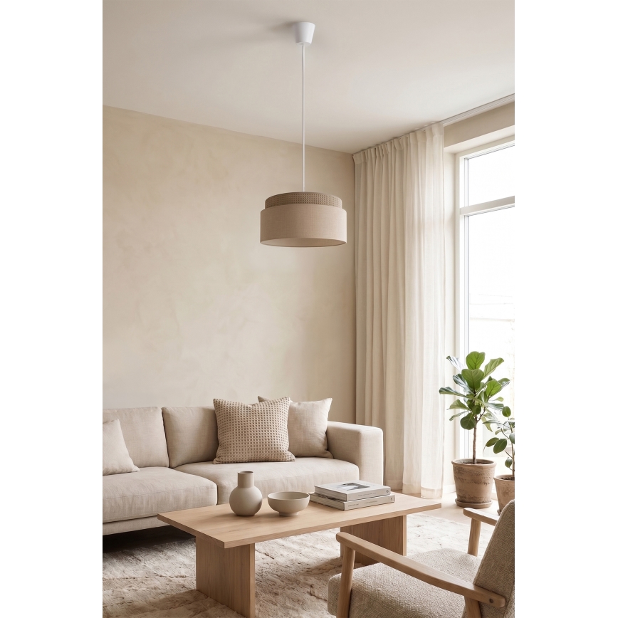 Brilagi - Pakaramais lustrs uz vada PADOVA 1xE27/60W/230V Ø 40 cm, bēšs