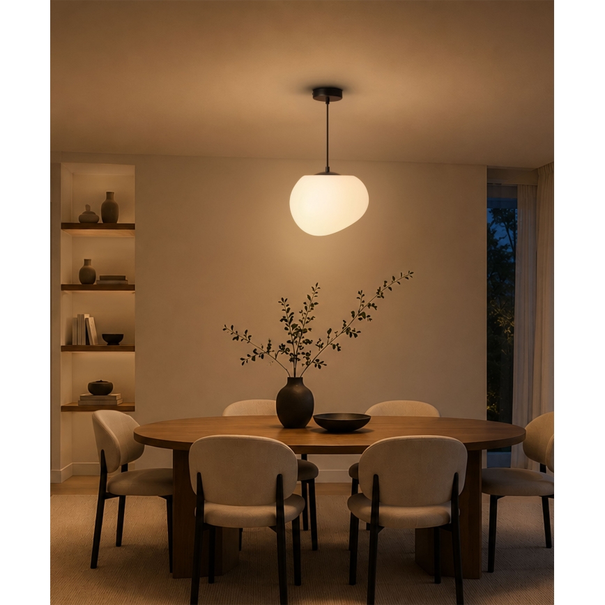 BRILAGI - Pakaramais lustrs uz vada PEBBLES 1xE27/40W/230V Ø 25 cm melns
