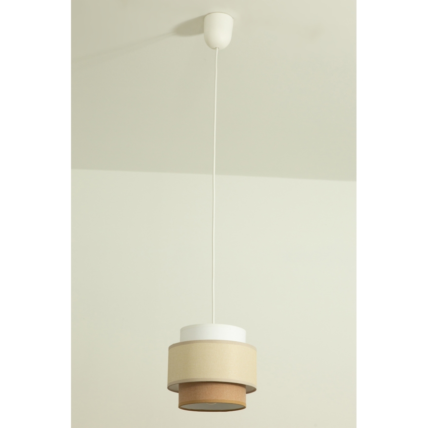 Brilagi - Pakarināmā lampa ar vadu RESNA 1xE27/60W/230V pr. 20 cm krēmkrāsaina/bēša