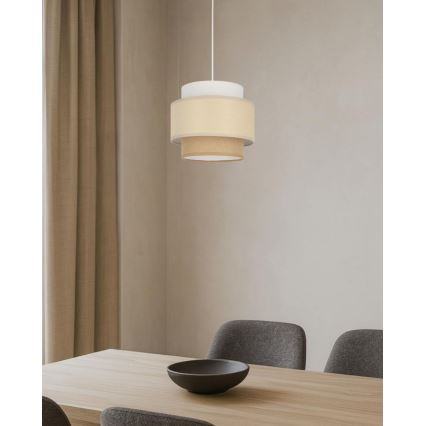 Brilagi - Pakarināmā lampa ar vadu RESNA 1xE27/60W/230V pr. 20 cm krēmkrāsaina/bēša