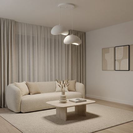 Brilagi - Pakarināmā lampa ar vadu WABI SABI 2xE27/40W/230V Ø 60 cm, balta