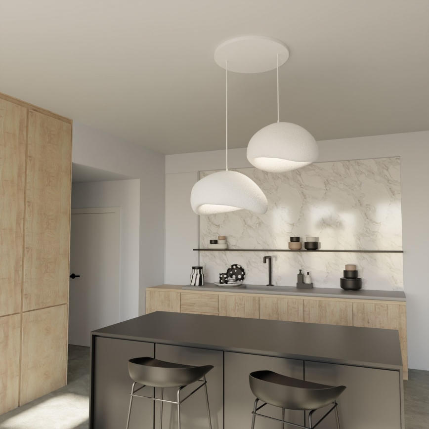 Brilagi - Pakarināmā lampa ar vadu WABI SABI 2xE27/40W/230V Ø 60 cm, balta