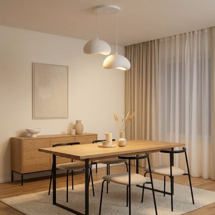Brilagi - Pakarināmā lampa ar vadu WABI SABI 2xE27/40W/230V Ø 60 cm, balta
