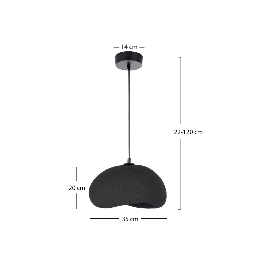 Brilagi - Pakarināmā lampa uz vada WABI SABI 1xE27/40W/230V Ø 35 cm melna