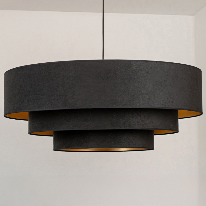 Brilagi - Pakarināmā lustra ar vadu LUNETA 3xE27/60W/230V Ø 80 cm melna/zelta