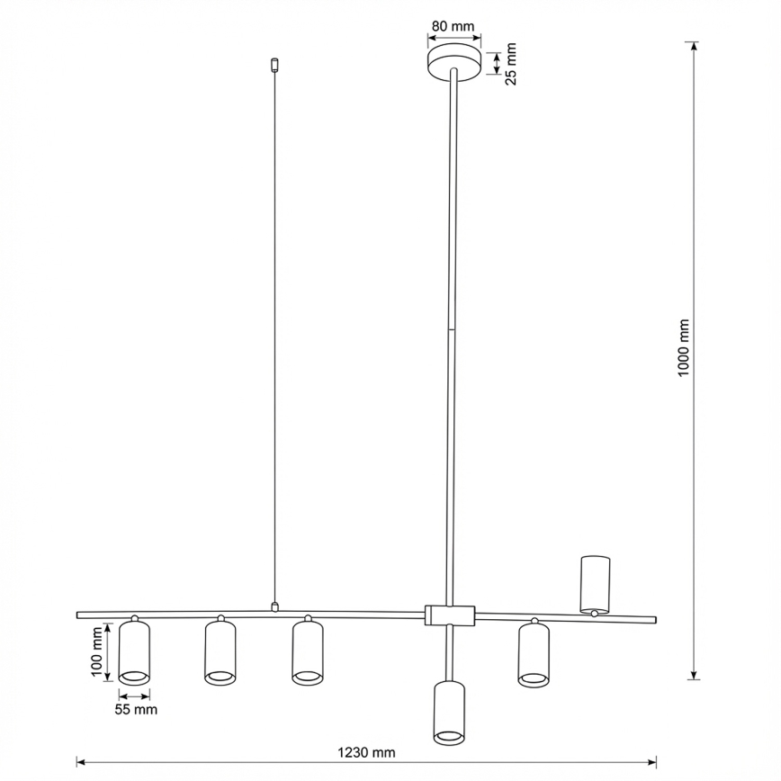 Brilagi - Pakarināma lustra CRANE 6xGU10/30W/230V bēša