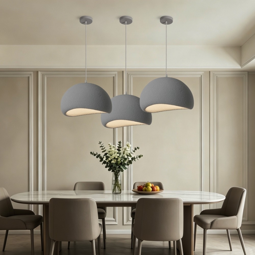 BRILAGI - Pakarināmais gaismeklis ar vadu WABI SABI 1xE27/60W/230V diam. 40 cm pelēks