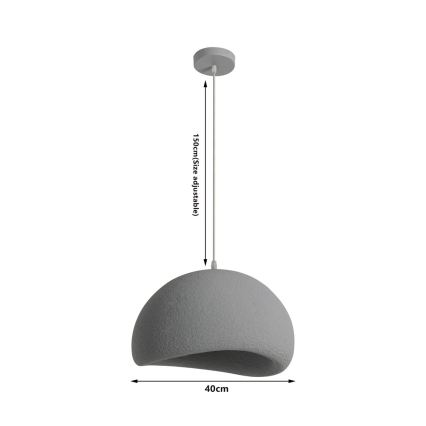 BRILAGI - Pakarināmais gaismeklis ar vadu WABI SABI 1xE27/60W/230V diam. 40 cm pelēks