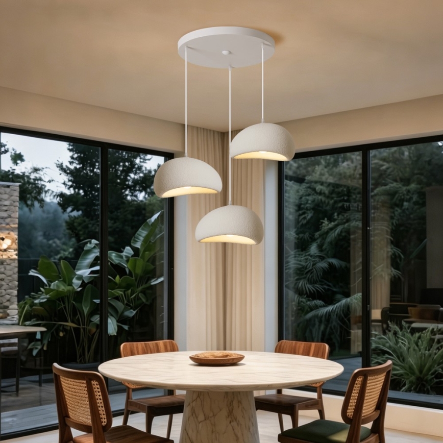 BRILAGI - Pakarināmais gaismeklis uz vada WABI SABI 3xE27/60W/230V balta
