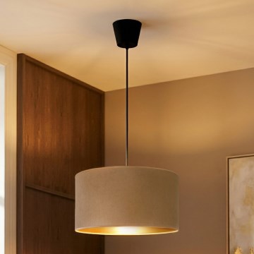 Brilagi - Pakarināmais gaismeklis VELVET uz vada 1xE27/60W/230V Ø 40 cm bēšs/zeltains
