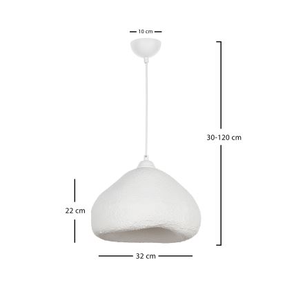 Brilagi - Pakarināmais lukturis WABI SABI 1xE27/40W/230V Ø 32 cm balts