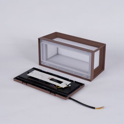 Brilagi - PARKER LED āra sienas gaismeklis 12W/230V, brūns, IP44