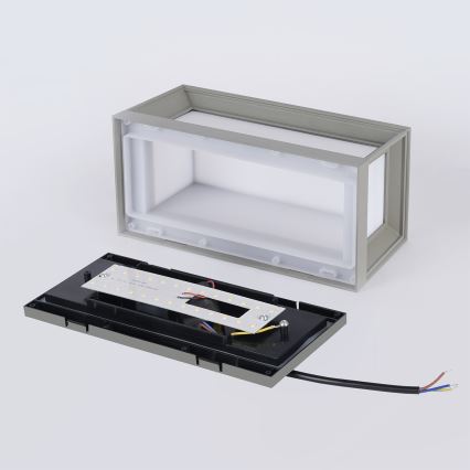 Brilagi - LED āra sienas gaismeklis PARKER LED/12W/230V 3000/4500/6000K pelēks IP44