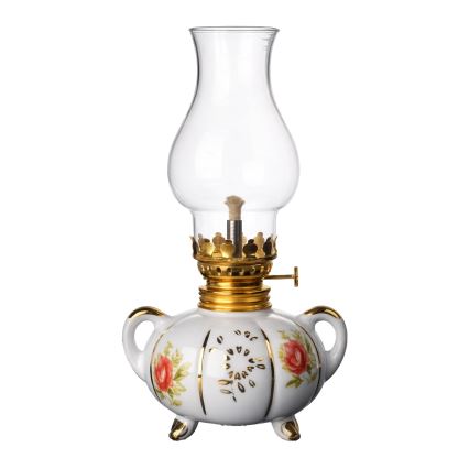 Brilagi - petrolejas lampa MERLIN balta/zelta