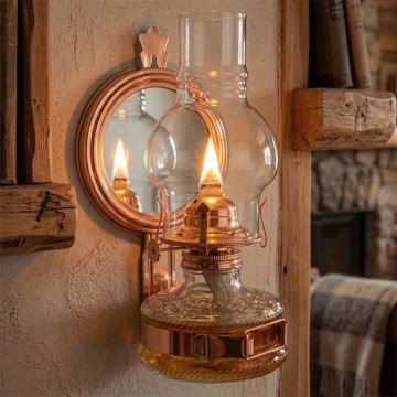 Brilagi - Petrolejas lampa MERLIN bronzas/patina