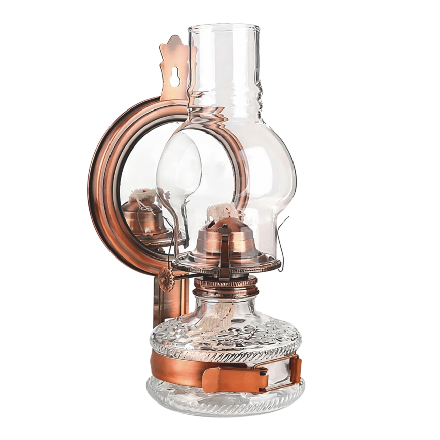 Brilagi - Petrolejas lampa MERLIN bronzas/patina