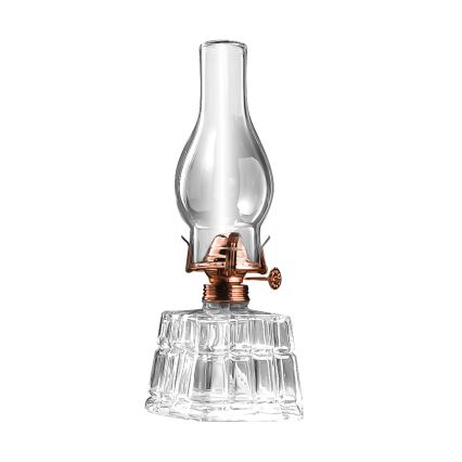 Brilagi - Petrolejas lampa MERLIN caurspīdīga/bronzas/patina