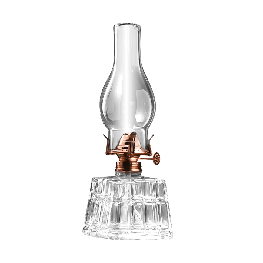 Brilagi - Petrolejas lampa MERLIN caurspīdīga/bronzas/patina