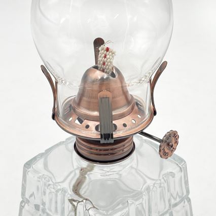 Brilagi - Petrolejas lampa MERLIN caurspīdīga/bronzas/patina