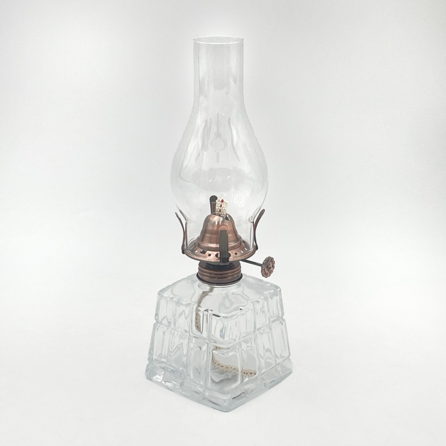 Brilagi - Petrolejas lampa MERLIN caurspīdīga/bronzas/patina