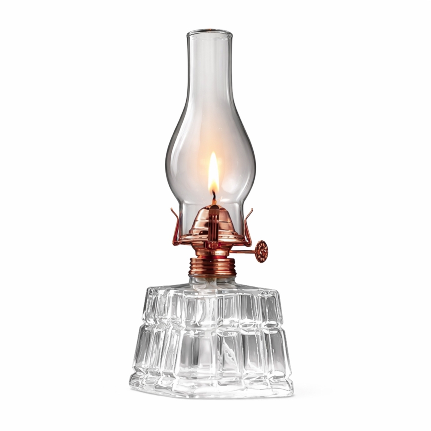 Brilagi - Petrolejas lampa MERLIN caurspīdīga/bronzas/patina