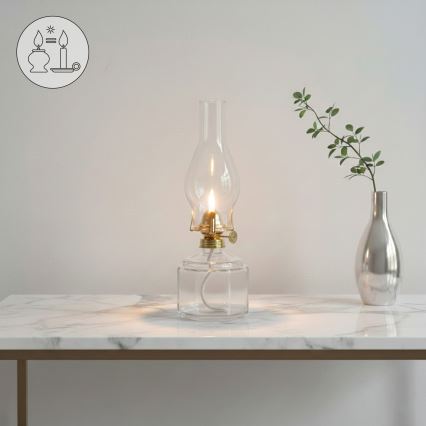 Brilagi - Petrolejas lampa MERLIN caurspīdīga