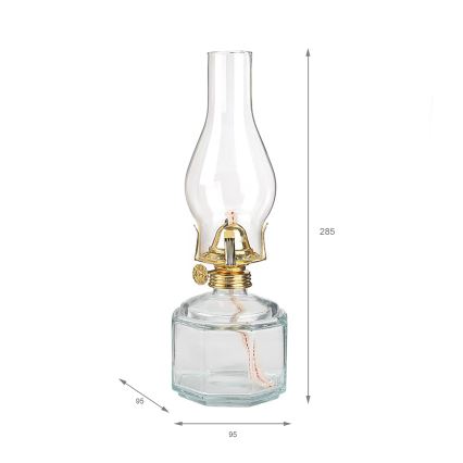 Brilagi - Petrolejas lampa MERLIN caurspīdīga