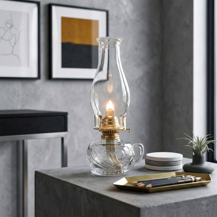 Brilagi - petrolejas lampa MERLIN, caurspīdīga