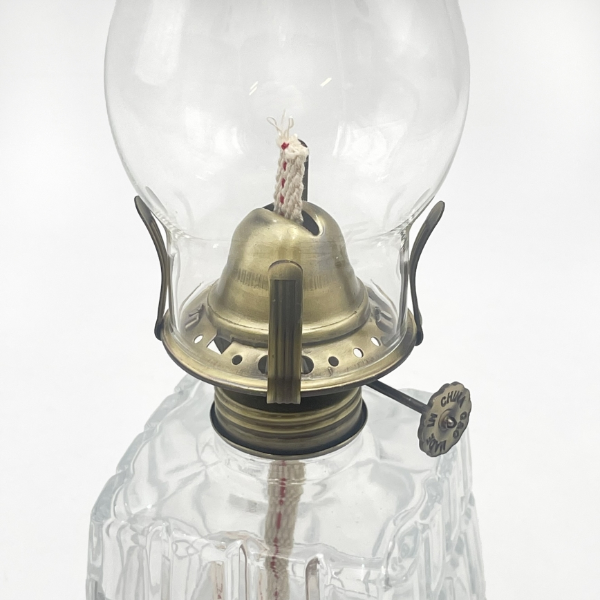 Brilagi - Petrolejas lampa MERLIN caurspīdīga/zelta/patinēta