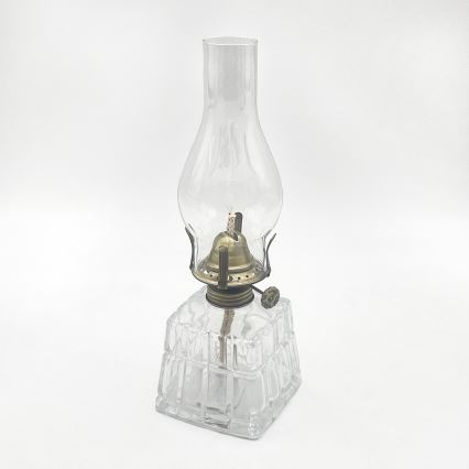 Brilagi - Petrolejas lampa MERLIN caurspīdīga/zelta/patinēta