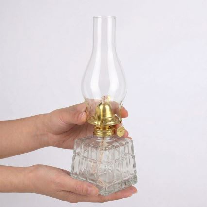 Brilagi - petrolejas lampa MERLIN caurspīdīga/zeltaina