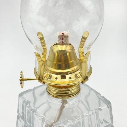 Brilagi - petrolejas lampa MERLIN caurspīdīga/zeltaina