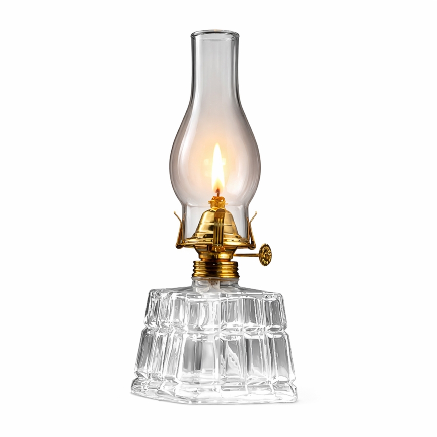 Brilagi - petrolejas lampa MERLIN caurspīdīga/zeltaina