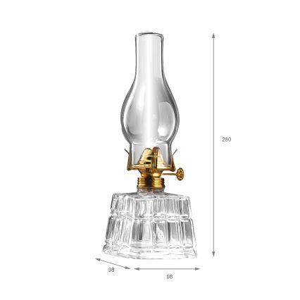 Brilagi - petrolejas lampa MERLIN caurspīdīga/zeltaina